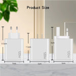 شاحن سريع متعدد المنافذ 120 واط PD3.0 مع 3 منافذ Type-C و2 USB مع كابل Type-C إلى Type-C، قابس المملكة المتحدة، قابس المملكة المتحدة + كابل C إلى C