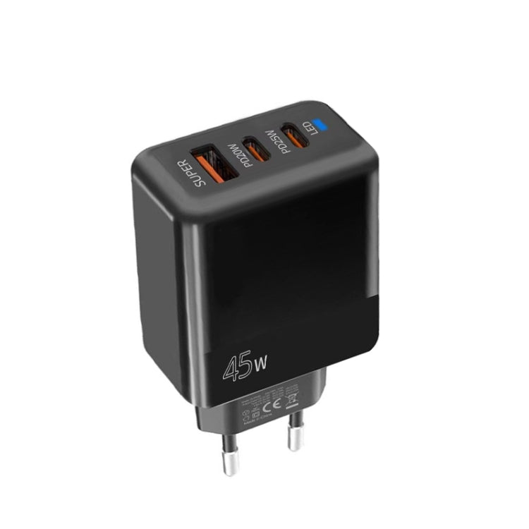 شاحن متوافق بالكامل 45 واط PD3.0 / PPS Type-C + QC3.0 USB، قابس الاتحاد الأوروبي، PD3.0 / PPS Type-C + QC3.0 USB (قابس الاتحاد الأوروبي)