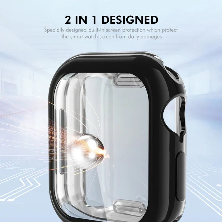 غطاء ناعم من TPU مطلي بالكهرباء مع فيلم شاشة من ENKAY Hat-Prince، لسلسلة Apple Watch 11 / 10 بمقاس 46مم، لسلسلة Apple Watch 11 / 10 بمقاس 42مم
