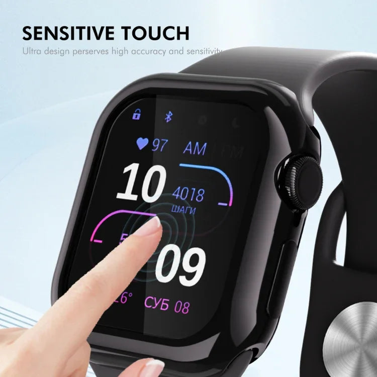 غطاء ناعم من TPU مطلي بالكهرباء مع فيلم شاشة من ENKAY Hat-Prince، لسلسلة Apple Watch 11 / 10 بمقاس 46مم، لسلسلة Apple Watch 11 / 10 بمقاس 42مم