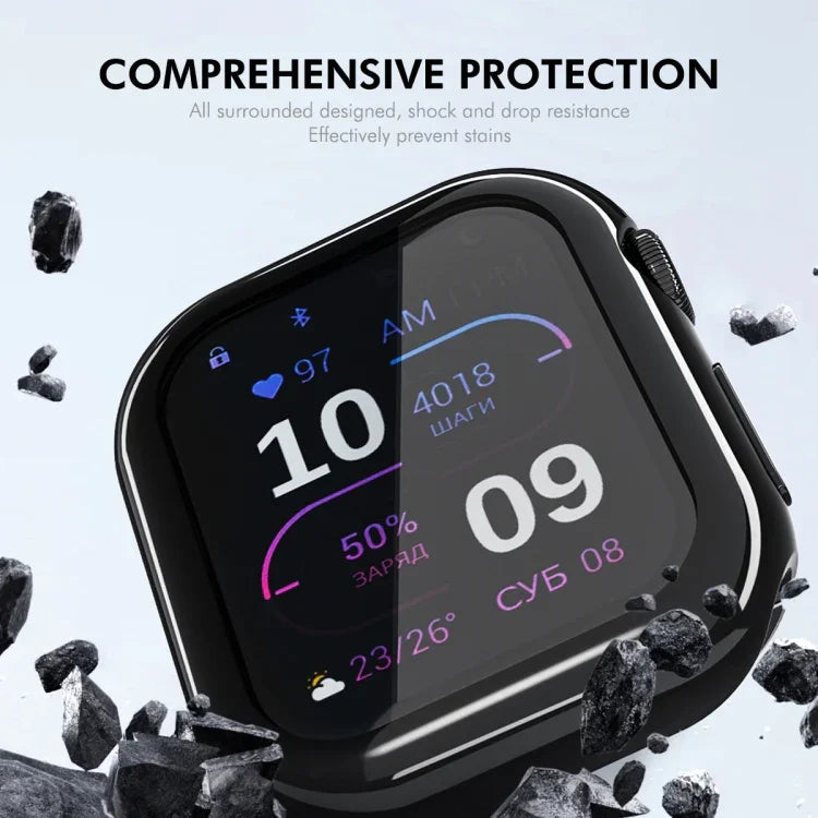 غطاء ناعم من TPU مطلي بالكهرباء مع فيلم شاشة من ENKAY Hat-Prince، لسلسلة Apple Watch 11 / 10 بمقاس 46مم، لسلسلة Apple Watch 11 / 10 بمقاس 42مم