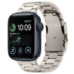 Three Beads Titanium Alloy Metal Watch Band, For Apple Watch Series 10 46mm, For Apple Watch Series 10 42mm, For Apple Watch SE 2023 44mm, For Apple Watch SE 2023 40mm, For Apple Watch Ultra 2 49mm, For Apple Watch Series 9 45mm                        ...