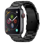 Three Beads Titanium Alloy Metal Watch Band, For Apple Watch Series 7 41mm, For Apple Watch Series 7 45mm, For Apple Watch Series 6 40mm, For Apple Watch Series 6 44mm, For Apple Watch Series 5 44mm, For Apple Watch Series 5 40mm                       ...