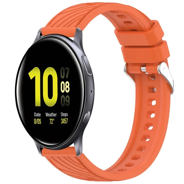 Stripe Texture Silicone 20mm Watch Band, For Samsung Galaxy Watch Active2 44mm, For Samsung Galaxy Watch Active2 40mm