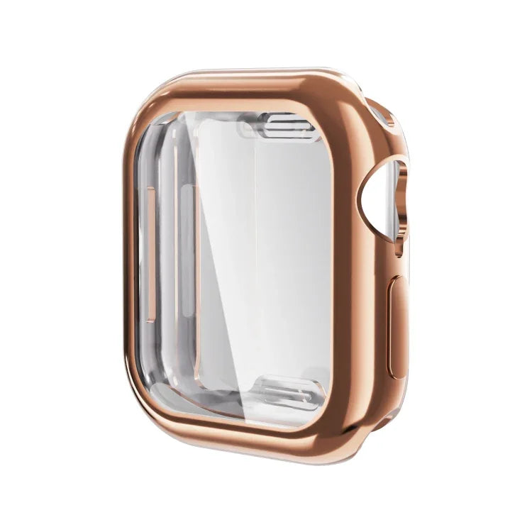 غطاء ساعة من TPU مطلي بالكهرباء بتغطية كاملة، لسلسلة Apple Watch 11 / 10 بمقاس 46مم، لسلسلة Apple Watch 11 / 10 بمقاس 42مم