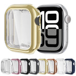 غطاء ساعة من TPU مطلي بالكهرباء بتغطية كاملة، لسلسلة Apple Watch 11 / 10 بمقاس 46مم، لسلسلة Apple Watch 11 / 10 بمقاس 42مم
