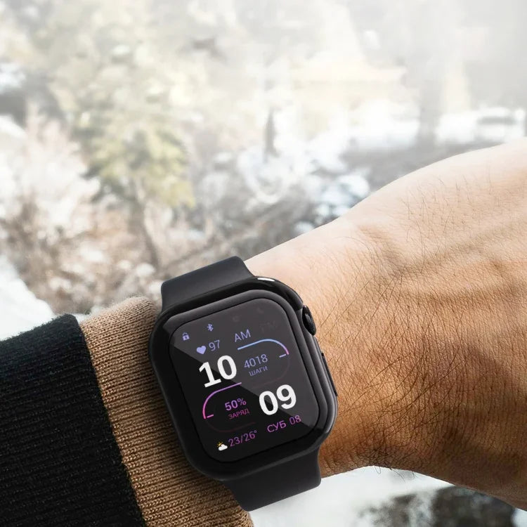 غطاء ساعة من TPU مطلي بالكهرباء بتغطية كاملة، لسلسلة Apple Watch 11 / 10 بمقاس 46مم، لسلسلة Apple Watch 11 / 10 بمقاس 42مم