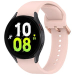 Solid Color Colorful Buckle Quick Release Silicone Watch Band, For Samsung Galaxy Watch 5 40 / 44mm, For Samsung Galaxy Watch 5 Pro, For Samsung Galaxy Watch 4 40 / 44mm, For Samsung Galaxy Watch 4 Classic 46 / 42mm