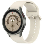 Solid Color Colorful Buckle Quick Release Silicone Watch Band, For Samsung Galaxy Watch 5 40 / 44mm, For Samsung Galaxy Watch 5 Pro, For Samsung Galaxy Watch 4 40 / 44mm, For Samsung Galaxy Watch 4 Classic 46 / 42mm