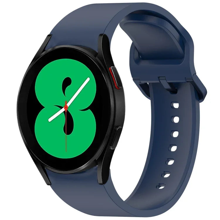 Solid Color Colorful Buckle Quick Release Silicone Watch Band, For Samsung Galaxy Watch 5 40 / 44mm, For Samsung Galaxy Watch 5 Pro, For Samsung Galaxy Watch 4 40 / 44mm, For Samsung Galaxy Watch 4 Classic 46 / 42mm