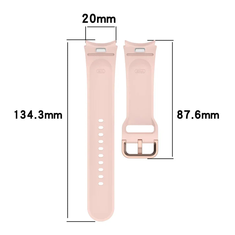 Solid Color Colorful Buckle Quick Release Silicone Watch Band, For Samsung Galaxy Watch 5 40 / 44mm, For Samsung Galaxy Watch 5 Pro, For Samsung Galaxy Watch 4 40 / 44mm, For Samsung Galaxy Watch 4 Classic 46 / 42mm