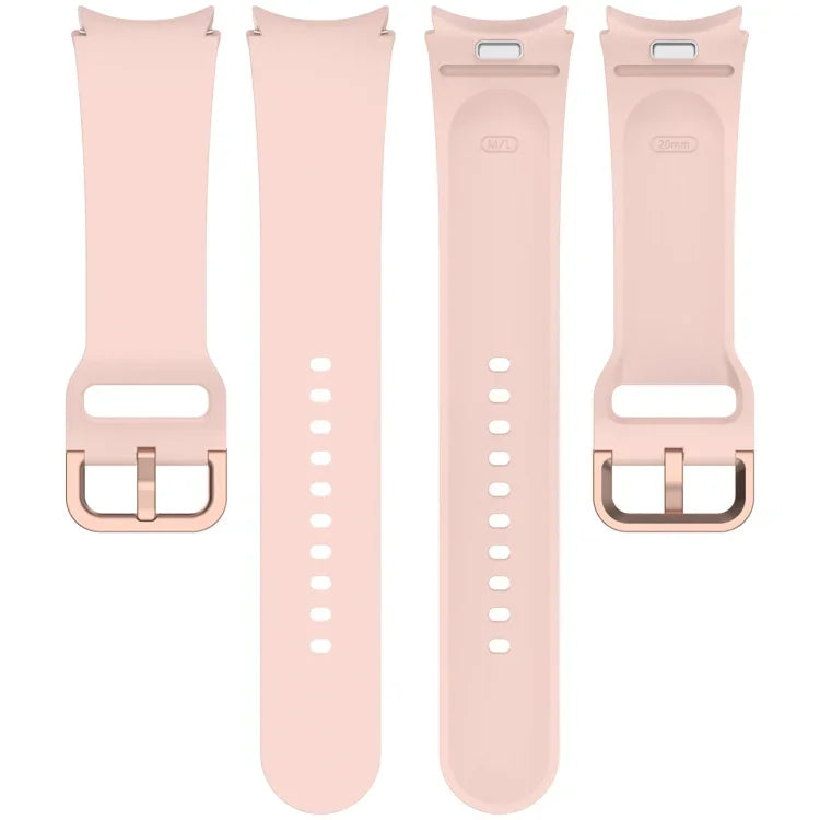 Solid Color Colorful Buckle Quick Release Silicone Watch Band, For Samsung Galaxy Watch 5 40 / 44mm, For Samsung Galaxy Watch 5 Pro, For Samsung Galaxy Watch 4 40 / 44mm, For Samsung Galaxy Watch 4 Classic 46 / 42mm