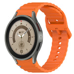 Wavy Grain Stitched Quick Release Silicone Watch Band, For Samsung Galaxy Watch 5 Golf Edition, For Samsung Galaxy Watch 5  44mm, For Samsung Galaxy Watch 5 Pro  45mm, For Samsung Galaxy Watch 5  40mm