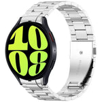 سوار ساعة معدني بإطلاق سريع بزر ثلاثي الحبات، لسامسونج جالاكسي ووتش FE 40مم، لسامسونج جالاكسي ووتش 7 40 / 44مم، لسامسونج جالاكسي ووتش 6 كلاسيك 43 / 47مم، لسامسونج جالاكسي ووتش 6 40 / 44مم، لسامسونج جالاكسي ووتش 5 40 / 44مم