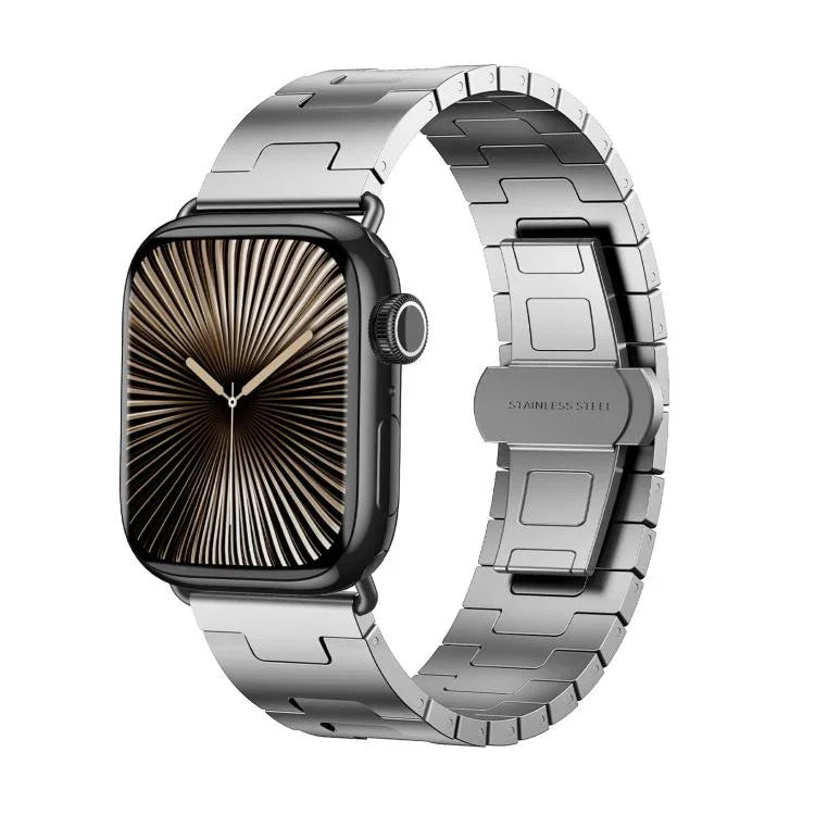 سوار ساعة معدني من سبيكة التيتانيوم، لساعات Apple Watch بمقاسات 46مم / 49مم / 45مم / 44مم، لساعات Apple Watch بمقاسات 42مم / 41مم / 40مم / 38مم