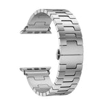 سوار ساعة معدني من سبيكة التيتانيوم، لساعات Apple Watch بمقاسات 46مم / 49مم / 45مم / 44مم، لساعات Apple Watch بمقاسات 42مم / 41مم / 40مم / 38مم