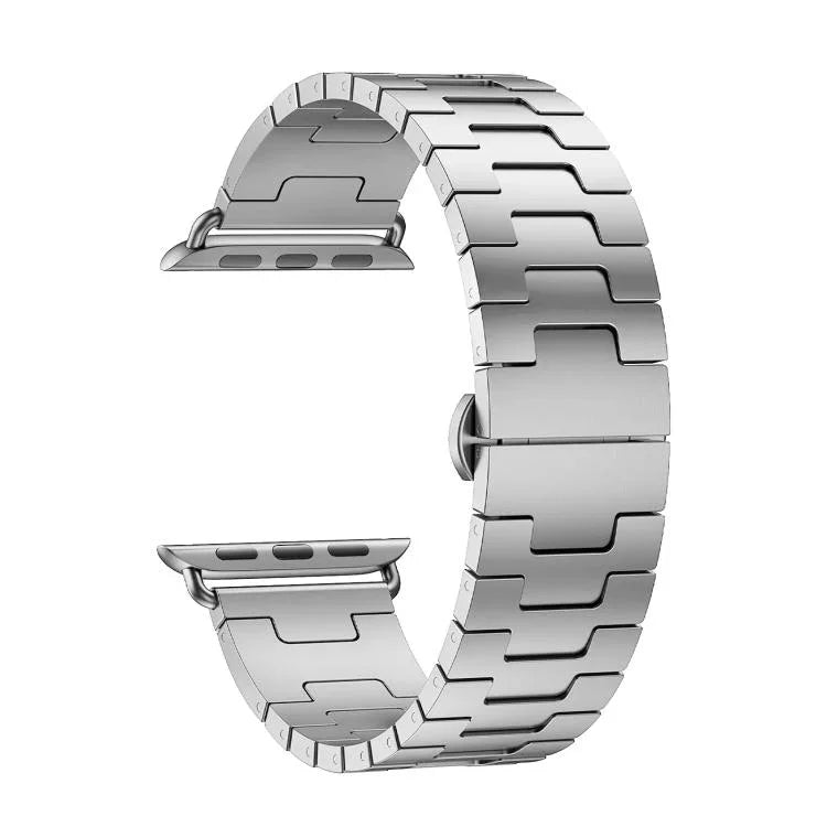 سوار ساعة معدني من سبيكة التيتانيوم، لساعات Apple Watch بمقاسات 46مم / 49مم / 45مم / 44مم، لساعات Apple Watch بمقاسات 42مم / 41مم / 40مم / 38مم