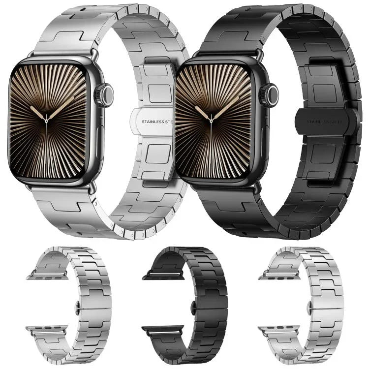سوار ساعة معدني من سبيكة التيتانيوم، لساعات Apple Watch بمقاسات 46مم / 49مم / 45مم / 44مم، لساعات Apple Watch بمقاسات 42مم / 41مم / 40مم / 38مم