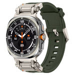 Titanium Connector Quick Release Silicone Watch Band, For Samsung Galaxy Watch Ultra 47mm / Ultra 2025