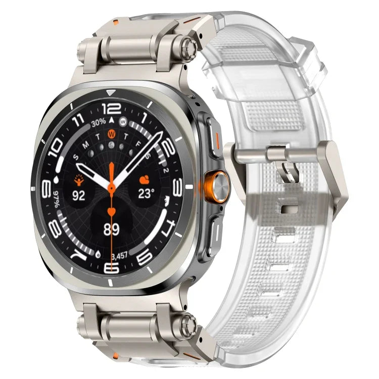 Titanium Connector Quick Release Silicone Watch Band, For Samsung Galaxy Watch Ultra 47mm / Ultra 2025