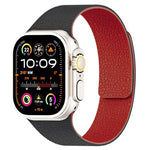 سوار ساعة سيليكون مغناطيسي بنقشة قشرة الليتشي، لساعات Apple Watch مقاسات 46مم / 49مم / 45مم / 44مم، لساعات Apple Watch مقاسات 42مم / 41مم / 40مم / 38مم
