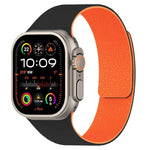 سوار ساعة سيليكون مغناطيسي بنقشة قشرة الليتشي، لساعات Apple Watch مقاسات 46مم / 49مم / 45مم / 44مم، لساعات Apple Watch مقاسات 42مم / 41مم / 40مم / 38مم