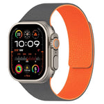 سوار ساعة سيليكون مغناطيسي بنقشة قشرة الليتشي، لساعات Apple Watch مقاسات 46مم / 49مم / 45مم / 44مم، لساعات Apple Watch مقاسات 42مم / 41مم / 40مم / 38مم