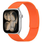 سوار ساعة سيليكون مغناطيسي بنقشة قشرة الليتشي، لساعات Apple Watch مقاسات 46مم / 49مم / 45مم / 44مم، لساعات Apple Watch مقاسات 42مم / 41مم / 40مم / 38مم