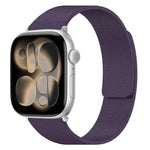 سوار ساعة سيليكون مغناطيسي بنقشة قشرة الليتشي، لساعات Apple Watch مقاسات 46مم / 49مم / 45مم / 44مم، لساعات Apple Watch مقاسات 42مم / 41مم / 40مم / 38مم