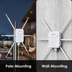 موسع واي فاي خارجي WAVLINK WN588HX3 AX3000 مع 6 هوائيات، مكرر واي فاي مزدوج النطاق، قابس أمريكي، بريطاني، أوروبي، أسترالي