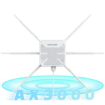 موسع واي فاي خارجي WAVLINK WN588HX3 AX3000 مع 6 هوائيات، مكرر واي فاي مزدوج النطاق، قابس أمريكي، بريطاني، أوروبي، أسترالي