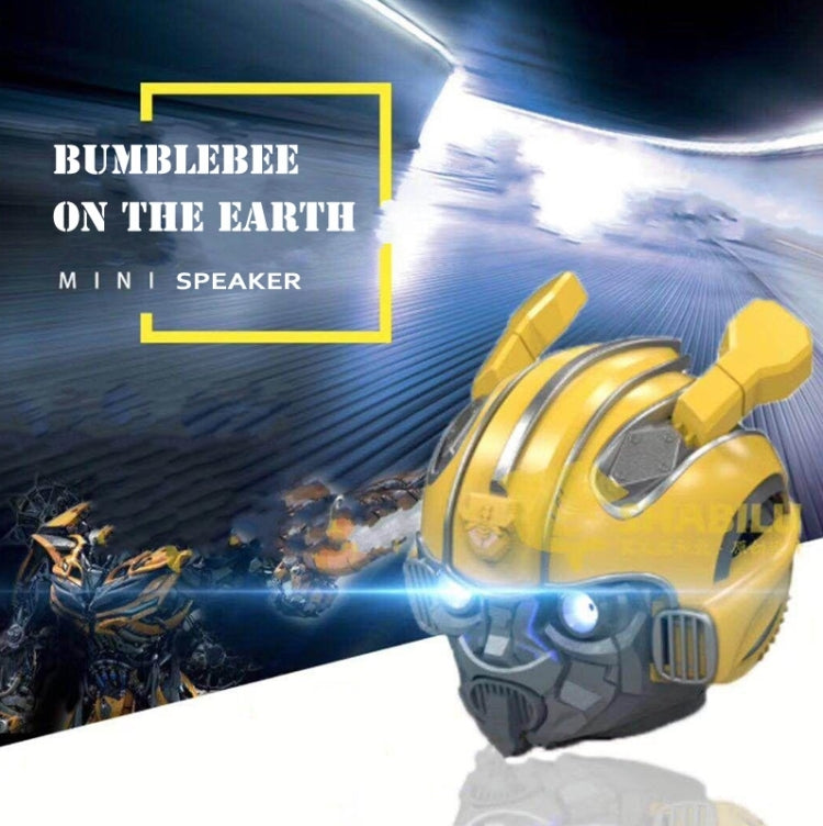 مكبر صوت بلوتوث 5.0، مكبر صوت كرتوني Bumblebee، يدعم TF، وظيفة FM، مادة معدنية