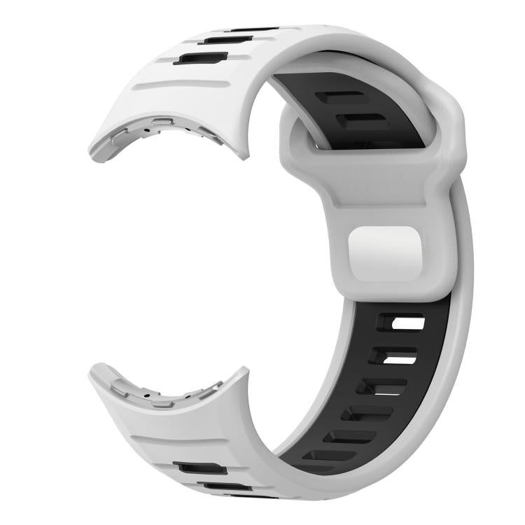 سوار ساعة من السيليكون بإبزيم عكسي بلونين، لساعات Google Pixel Watch 4 / Watch 3 45mm