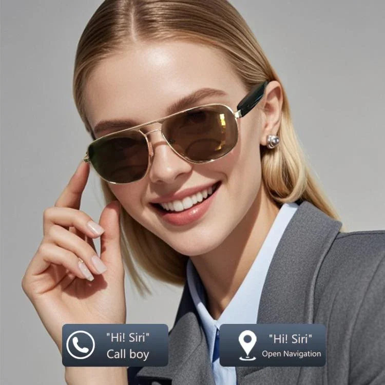 نظارات ذكية GS02، تدعم المساعد الصوتي / مكالمات بلوتوث / التصوير بالتحكم عن بعد