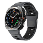 Horizontal Stripes Reverse Buckle Silicone Watch Band, For Samsung Galaxy Watch Ultra 47mm / Ultra 2025