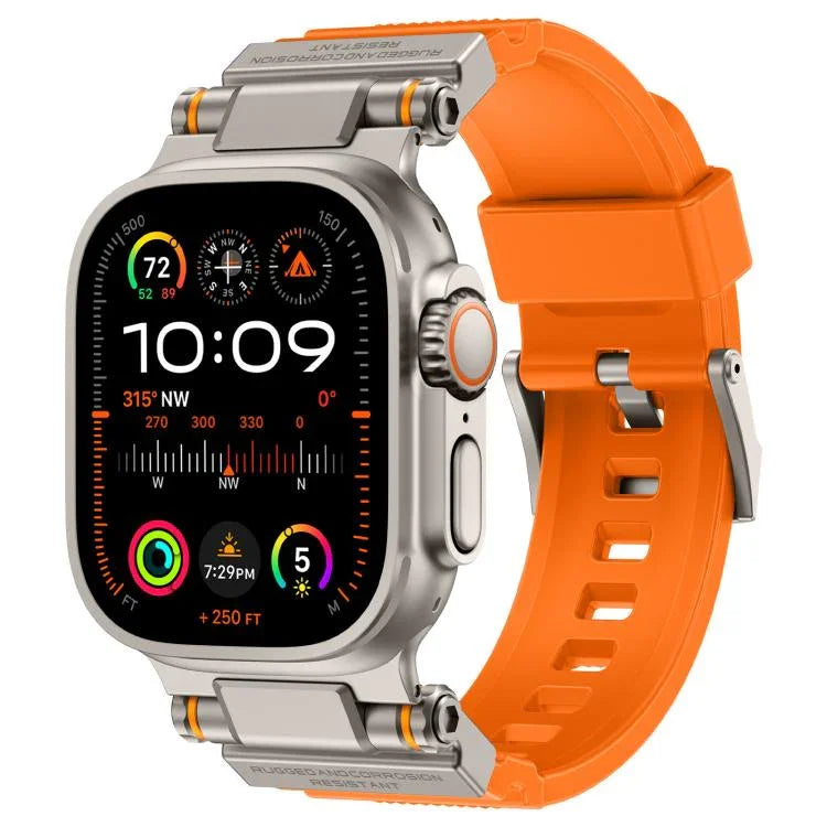 سوار ساعة معدني موصل من TPU من Kalebol Outdoor Explorer، لساعات Apple Watch بمقاسات 46مم / 49مم / 45مم / 44مم