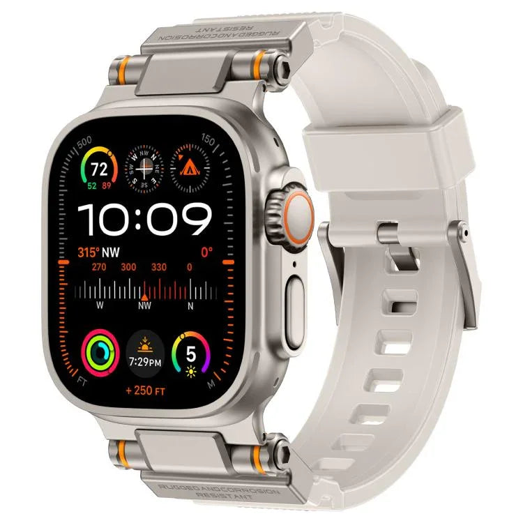 سوار ساعة معدني موصل من TPU من Kalebol Outdoor Explorer، لساعات Apple Watch بمقاسات 46مم / 49مم / 45مم / 44مم