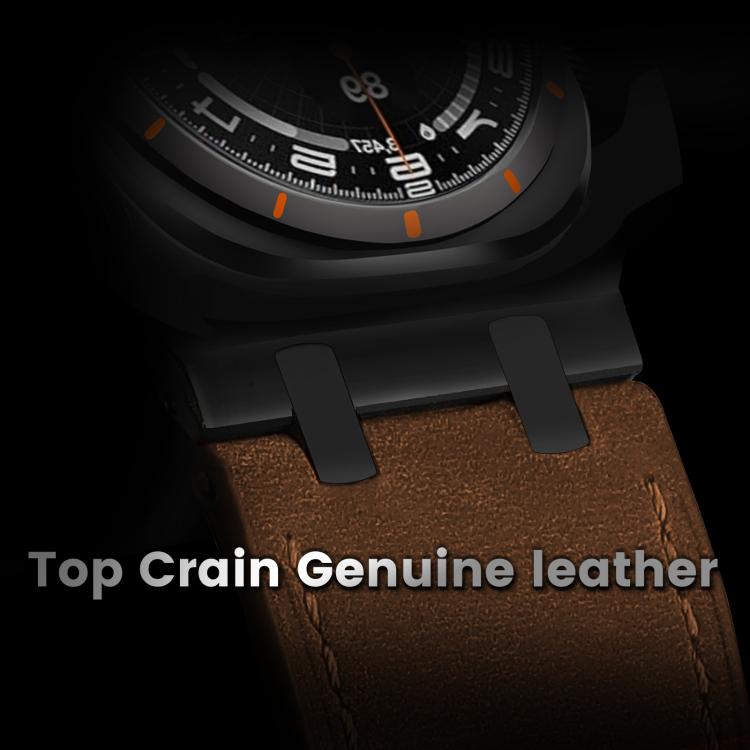 سوار ساعة من جلد الحصان المجنون، لساعات Samsung Galaxy Watch Ultra 47mm / Ultra 2025