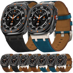 سوار ساعة من جلد الحصان المجنون، لساعات Samsung Galaxy Watch Ultra 47mm / Ultra 2025