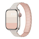 سوار ساعة سيليكون مغناطيسي نحيف بشكل I بثلاث خرزات، لساعات Apple Watch بمقاسات 46مم / 49مم / 45مم / 44مم، لساعات Apple Watch بمقاسات 42مم / 41مم / 40مم / 38مم
