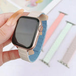 سوار ساعة سيليكون مغناطيسي نحيف بشكل I بثلاث خرزات، لساعات Apple Watch بمقاسات 46مم / 49مم / 45مم / 44مم، لساعات Apple Watch بمقاسات 42مم / 41مم / 40مم / 38مم