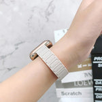 سوار ساعة سيليكون مغناطيسي نحيف بشكل I بثلاث خرزات، لساعات Apple Watch بمقاسات 46مم / 49مم / 45مم / 44مم، لساعات Apple Watch بمقاسات 42مم / 41مم / 40مم / 38مم