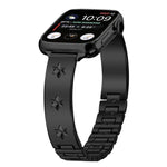 سوار ساعة معدني بتصميم بتلات الثلج، لساعات Apple Watch بمقاسات 46مم / 49مم / 45مم / 44مم، لساعات Apple Watch بمقاسات 42مم / 41مم / 40مم / 38مم
