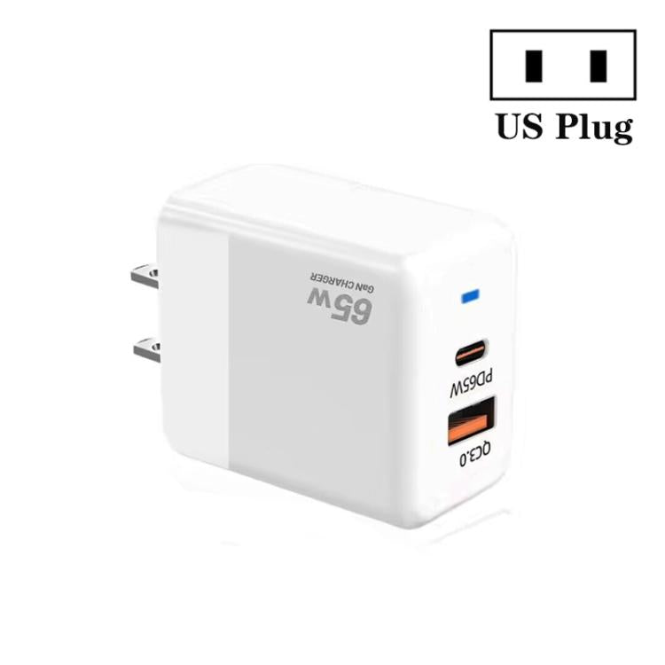 شاحن PD41 GaN PD 45 واط + USB مع كابل بيانات Type-C إلى Type-C، قابس الولايات المتحدة، قابس المملكة المتحدة