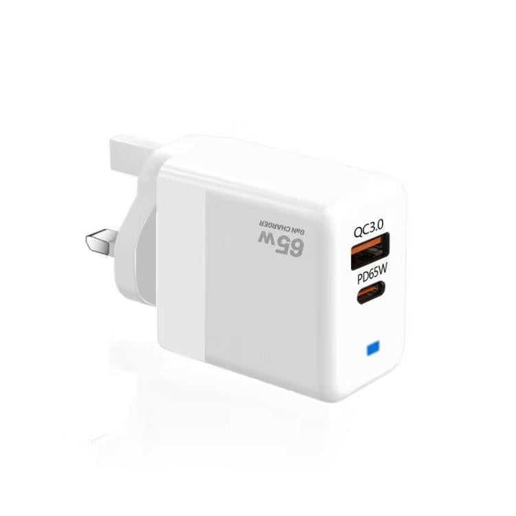 شاحن PD41 GaN PD 45 واط + USB مع كابل بيانات Type-C إلى Type-C، قابس المملكة المتحدة، قابس الولايات المتحدة