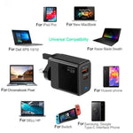 شاحن PD41 GaN PD 45 واط + USB مع كابل بيانات Type-C إلى Type-C، قابس المملكة المتحدة، قابس الولايات المتحدة