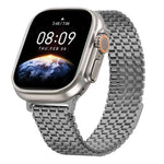 سوار ساعة فولاذي بحلقة مغناطيسية بتسع خرزات، لساعة آبل 46مم / 49مم / 45مم / 44مم، لساعة آبل 42مم / 41مم / 40مم / 38مم