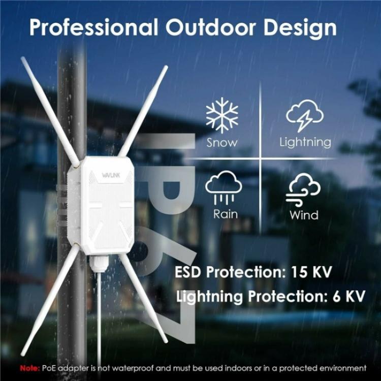 مقوي إشارة واي فاي WAVLINK WN588HA2 مكرر نقطة وصول AC1200 ثنائي النطاق، قابس أمريكي، قابس بريطاني، قابس أوروبي، قابس أسترالي