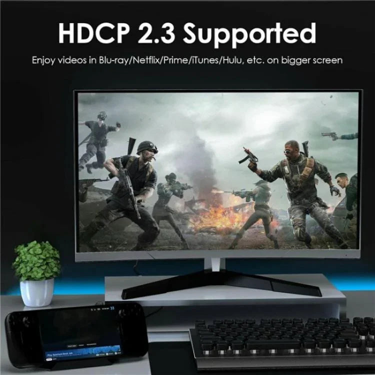 محول محطة إرساء WAVLINK UHP3426 لجهاز Steam Deck مع منفذ RJ45 جيجابت و 100 واط PD، 6 في 1