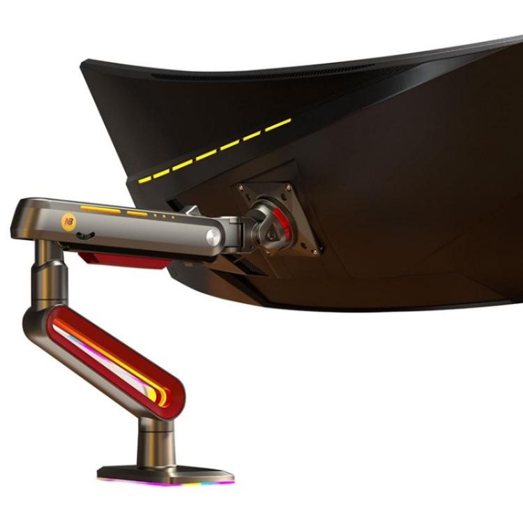 حامل ذراع شاشة ألعاب مكتبي مع إضاءة RGB 32-60 بوصة NORTH BAYOU L60، L60
